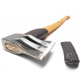 Dubbeleggad klyvyxa - 1700 gram - 80 cm skaft i USA-hickory - läderskydd - Nr. 0378