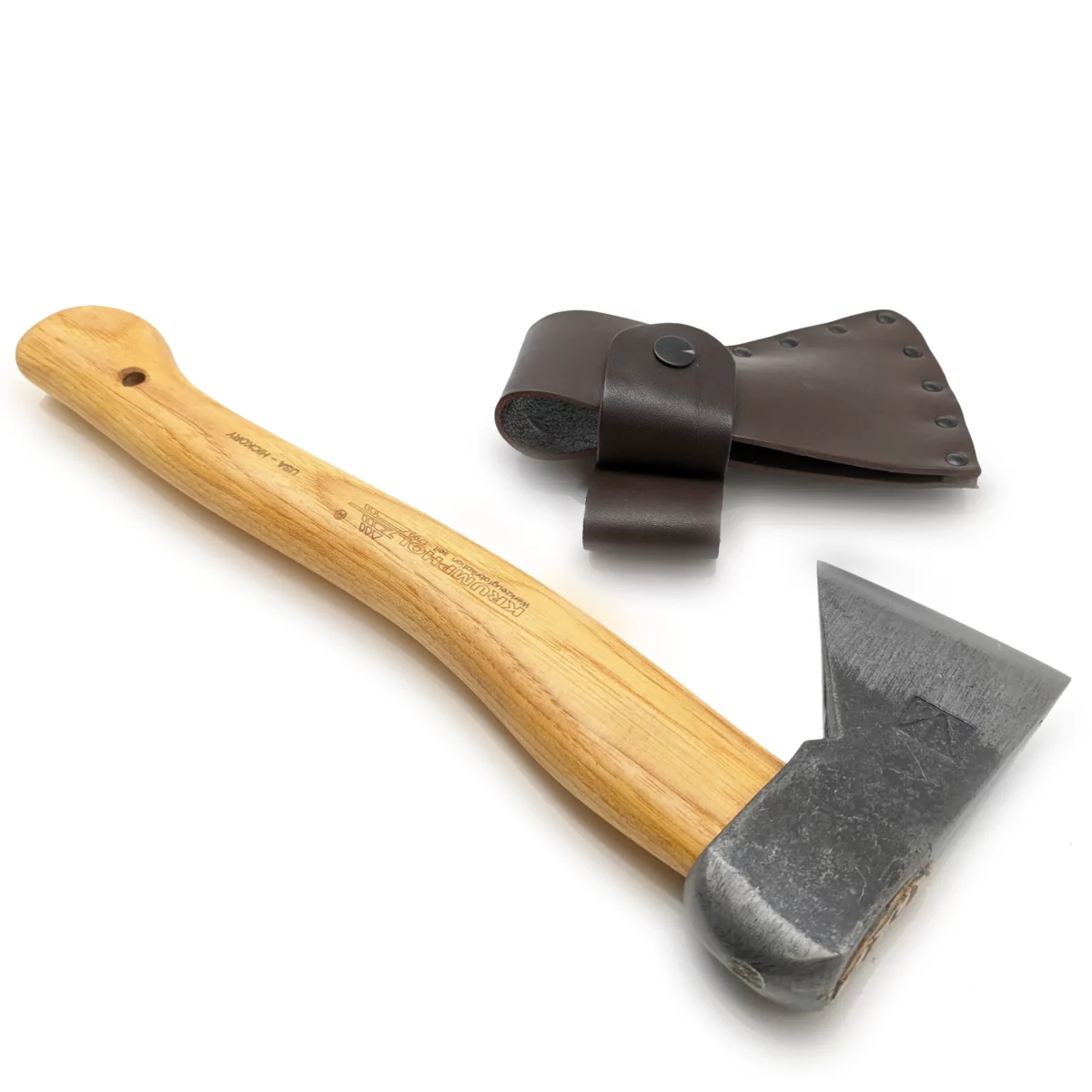 Hatchet för jakt Hickory läderskydd