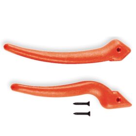 Original Löwe - Reservdelar - 1 par plasthandtag för handtagsform 07 (böjd inåt) - Nr 6.004/07