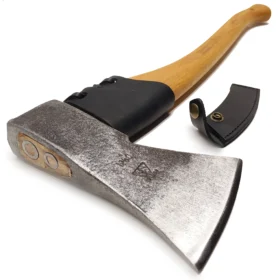 Skogsyxa - 1000 gram - 60 cm USA hickoryskaft - läderskydd - Nr. 0365